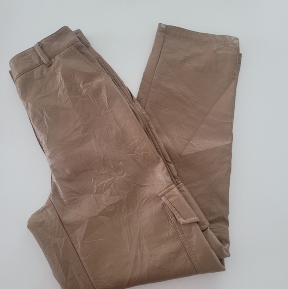 Aritzia Wilfred Cargo pants Soft Vegan leather camel - Picture 9 of 16